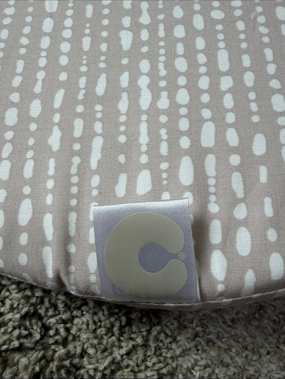 ☀️3/10 BUNDLE!!☀️ Boppy Wedge Pregnancy Support Pillow - Beige and White Pattern